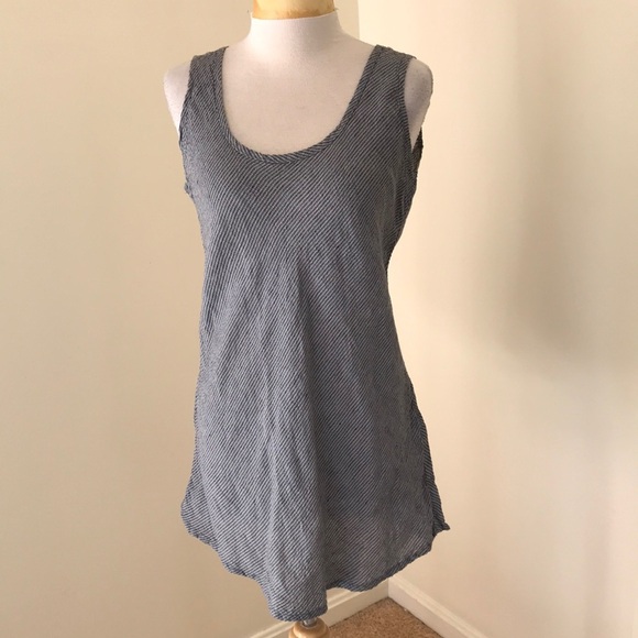 Flax small sleeveless linen top . - Picture 1 of 8